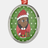 Kerstairmeisje cartoon, metalen versiering metalen ornament (Links)