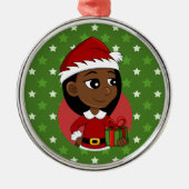 Kerstairmeisje cartoon, metalen versiering metalen ornament (Voorkant)