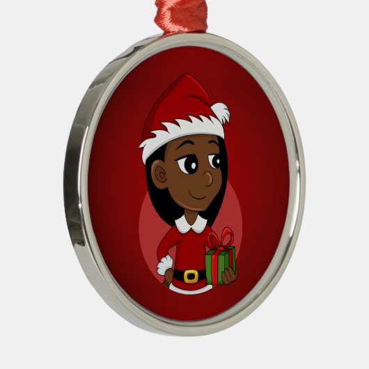 Kerstairmeisje cartoon, metalen versiering metalen ornament (Rechts)