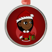 Kerstairmeisje cartoon, metalen versiering metalen ornament (Voorkant)