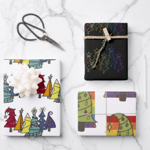 Kerstairpatroon met Gay Pride Rainbow Inpakpapier Vel