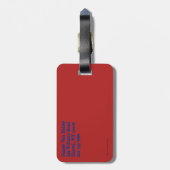 Kerstairpatroon met kop en staart bagagelabel (Achterkant verticaal)