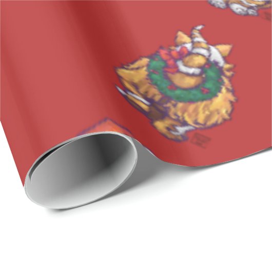 Kerstairpatroon met kop en staart cadeaupapier (Rol Hoek)