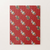 Kerstairpatroon met kop en staart legpuzzel (Verticaal)