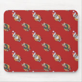 Kerstairpatroon met kop en staart muismat (Voorkant)