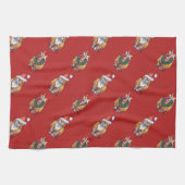 Kerstairpatroon met kop en staart theedoek (Horizontaal)