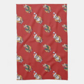 Kerstairpatroon met kop en staart theedoek (Verticaal)