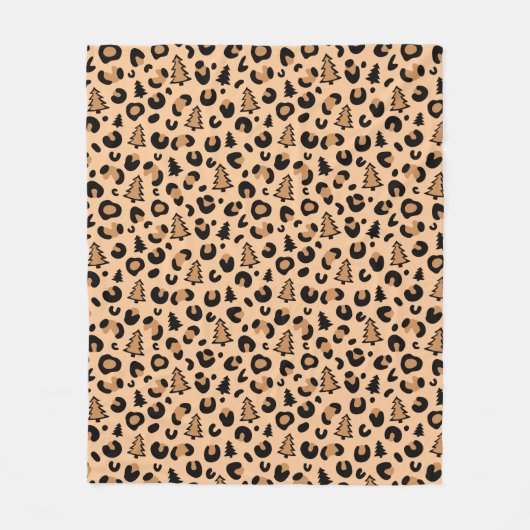 Kerstairpatroon met luipaard fleece deken (Voorkant)