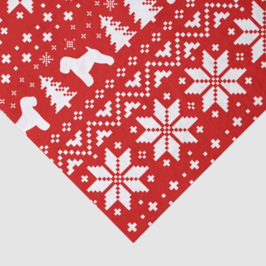 Kerstairpatroon met zachte beklede wieltjes tissuepapier (Detail)