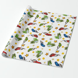 Kerstairpatroon ornamie cadeaupapier