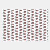 Kerstairpatroon ornamie inpakpapier vel (Voorkant 2)