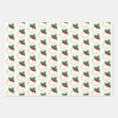 Kerstairpatroon ornamie inpakpapier vel (Voorkant)