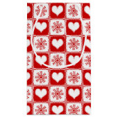 Kerstairpatroon voor harten en snowflakes klein cadeauzakje (Achterkant)