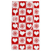 Kerstairpatroon voor harten en snowflakes klein cadeauzakje (Voorkant)