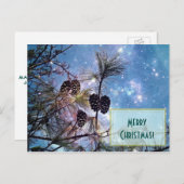 Kerstairpitten en sterrenhemel feestdagenkaart (Voorkant / Achterkant)