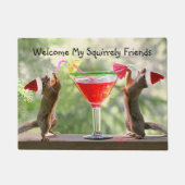 Kerstairrel Cocktail door Mat (Voorkant)