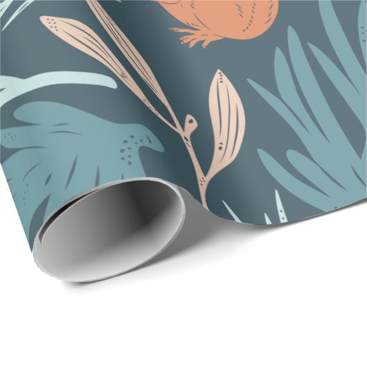 Kerstairrel Pine Cone Fir Bough Cadeaupapier (Rol Hoek)