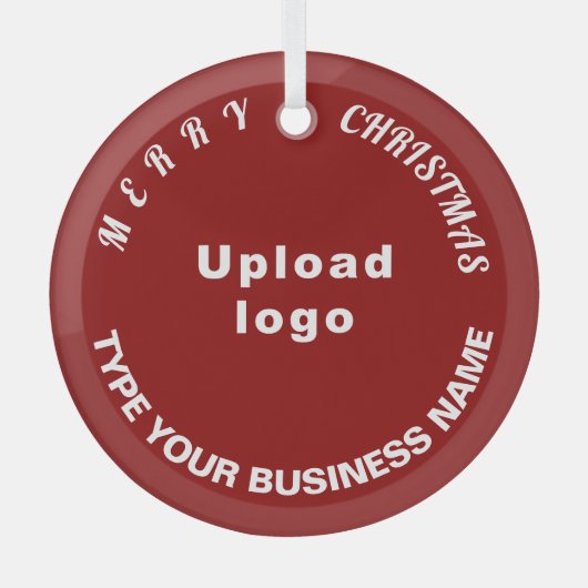 Kerstairrode cirkel glazen versiering glas ornament (Voorkant)