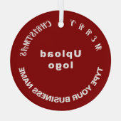 Kerstairrode cirkel glazen versiering glas ornament (Achterkant)