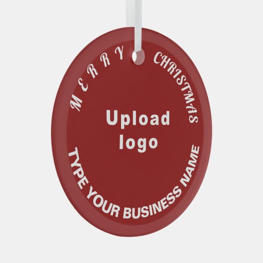 Kerstairrode cirkel glazen versiering glas ornament (Voorkant Rechts)