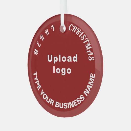 Kerstairrode cirkel glazen versiering glas ornament (Voorkant links)