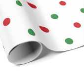 Kerstairrode witte witte poka dots patroon cadeaupapier (Rol Hoek)