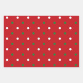 Kerstairrode witte witte poka dots patroon inpakpapier vel (Voorkant 3)