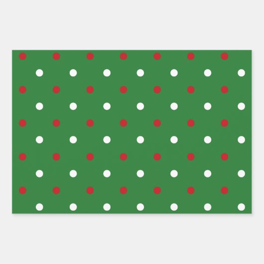 Kerstairrode witte witte poka dots patroon inpakpapier vel (Voorkant 2)