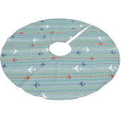 Kerstairrog van het type Retro Airplane Pattern Kerstboom Rok (Gekanteld)