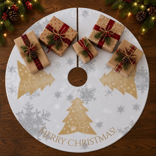 Kerstairrok met goudkoorts fleece kerstboom rok