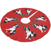 Kerstairrok van Boston Terrier Reindeer Kerstboom Rok (Gekanteld)