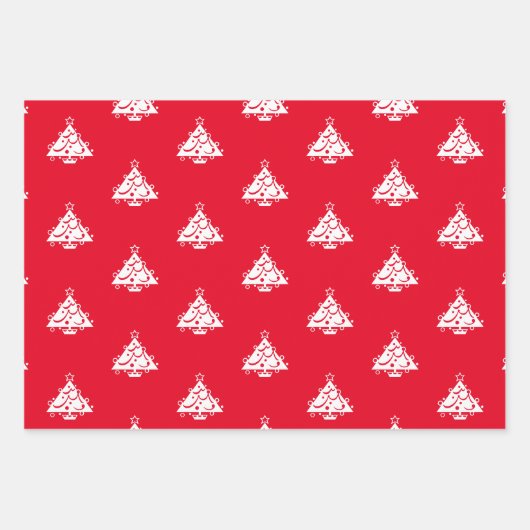 Kerstairrood en wit schattig georanje patronen inpakpapier vel (Voorkant 2)