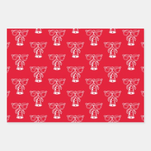 Kerstairrood en wit schattig georanje patronen inpakpapier vel (Voorkant)