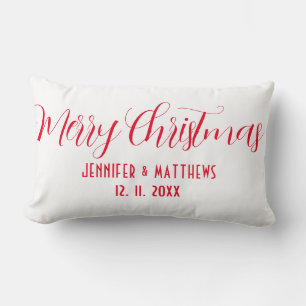 Kerstairrood en zwart gebuffel kussen