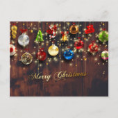 Kerstairversiering en sneeuwvlokken feestdagenkaart (Voorkant)