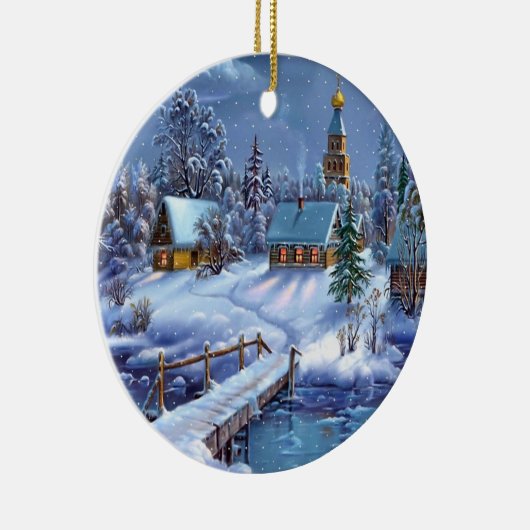 Kerstairversiering-winterkeramisch versieringsmidd keramisch ornament (Rechts)