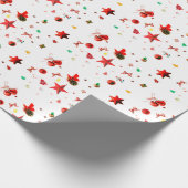 Kerstairversieringen en groene foto cadeaupapier (Hoek)