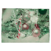 Kerstairversieringen Groene Roze Vakantiegboom Groot Cadeauzakje (Achterkant)