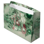 Kerstairversieringen Groene Roze Vakantiegboom Groot Cadeauzakje (Achterkant Gekanteld)