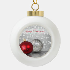 Kerstairversieringen in Shimmery - Keramische sier Bal Ornament
