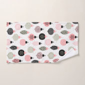 Kerstairversieringen Roze en Groene Witte Achtergr Bad Handdoek (Handdoek)