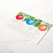 Kerstairversieringspartij Folie Uitnodiging (Gedraaid)