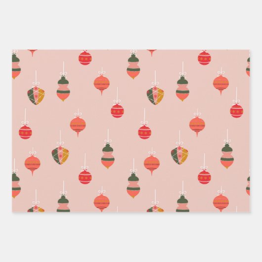 Kerstairversieringspatroon Inpakpapier Vel (Voorkant)