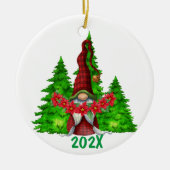 Kerstajaars keramische keramische versiering keramisch ornament (Voorkant)