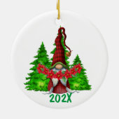 Kerstajaars keramische keramische versiering keramisch ornament (Achterkant)