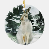 Kerstajaars versiering winterhare decoratie (Achterkant)