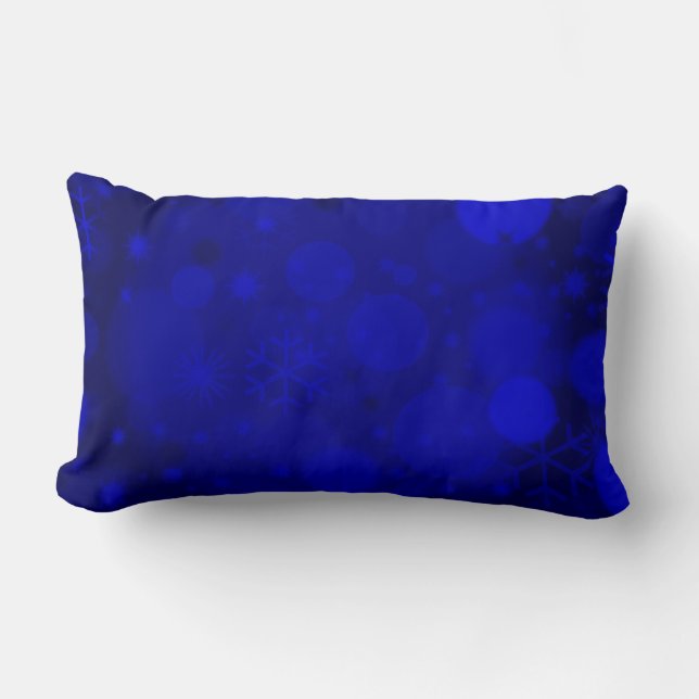 Kerstak, blauw Sierkussen van de lumbaal Kussen (Voorkant)