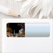 Kerstak en sneeuw etiket (Insitu)