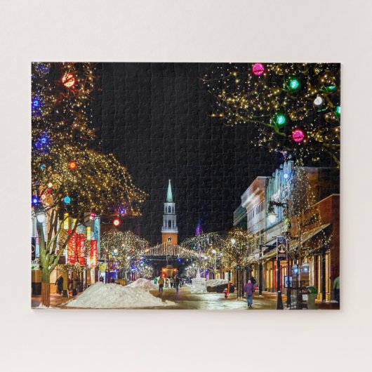 Kerstak en sneeuw legpuzzel (Horizontaal)