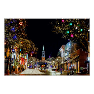 Kerstak en sneeuw perfect poster